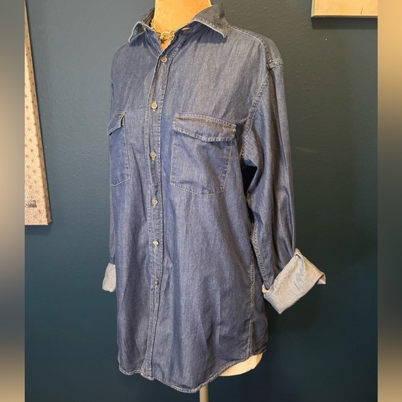 Cremieux Denim Chambray Button Up Size M - Picture 1 of 7